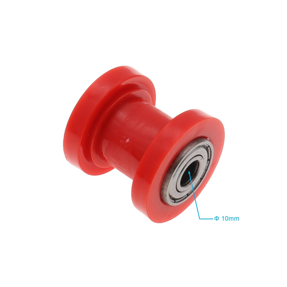 (Red 10mm) New 10mm/8mm Concave Chain Roller Pulley Tensioner Wheel Guide for Motorized-image-OPC-PFCCYY7-NEW