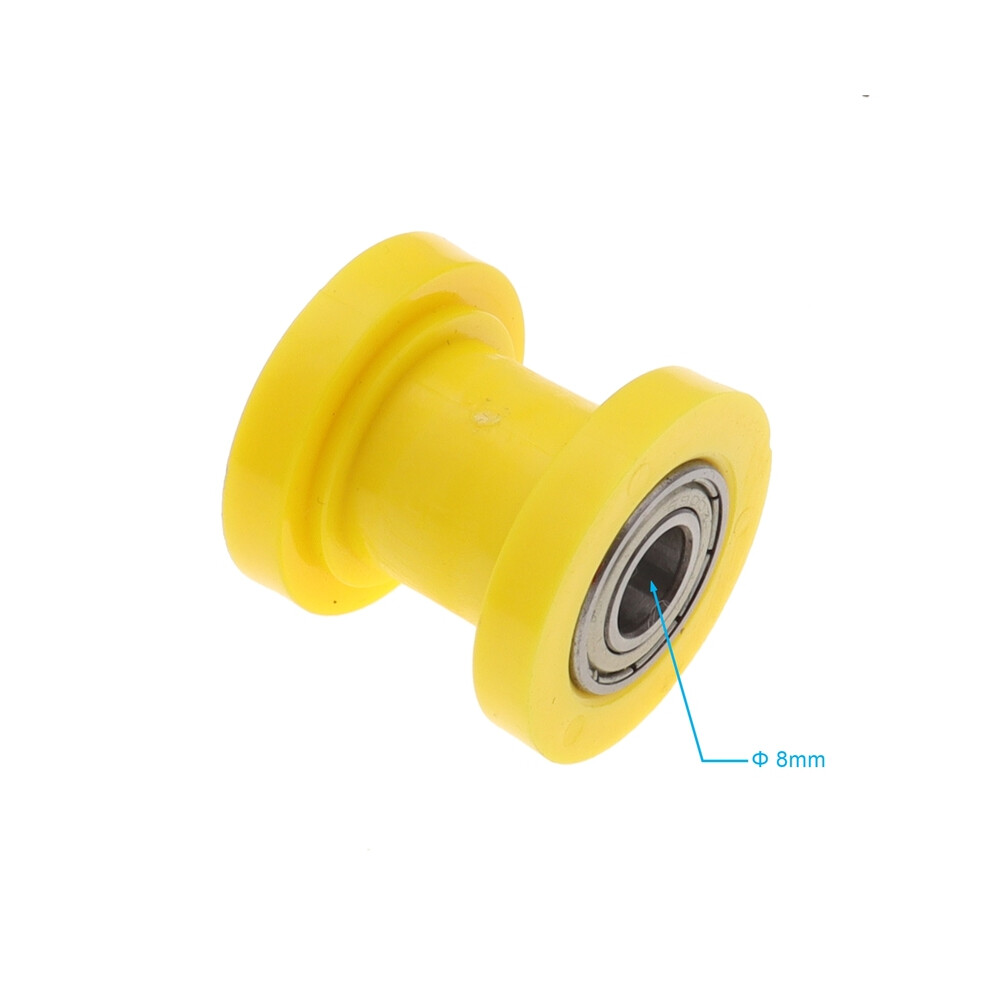 ( 8Mm) New 10Mm/8Mm Concave Chain Roller Pulley Tensioner Wheel Guide For Motorized Yellow 9123213435320