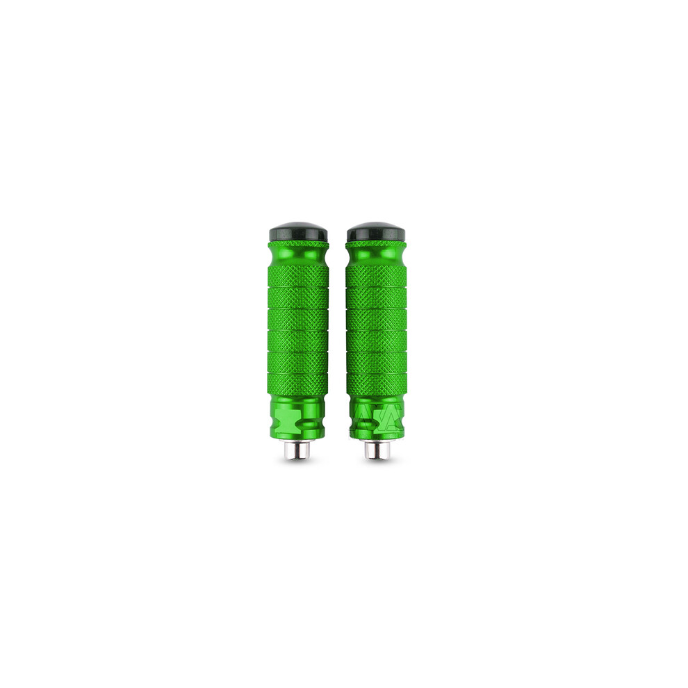(Green) Rearset Foot Pegs Cnc Aluminum Rider Footrest M8 Motorcycle Footpegs Foot Green 9123213436334
