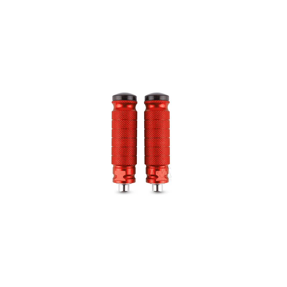 (Red) Rearset Foot Pegs Cnc Aluminum Rider Footrest M8 Motorcycle Footpegs Foot Red 9123213436358