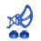 (Blue) Rear Brake Disc Guard Cover Chain Adjuster Axle Block For Surron Light 1