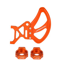 (Orange) Rear Brake Disc Guard Cover Chain Adjuster Axle Block For Surron Light