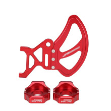 (Red) Rear Brake Disc Guard Cover Chain Adjuster Axle Block For Surron Light