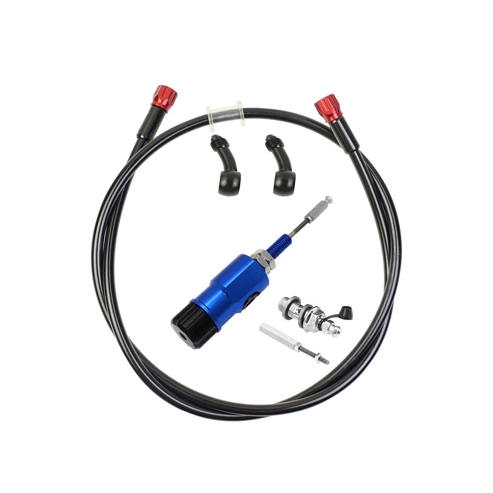 (With Hose ) 7/8" 22Mm Motorcycle Cnc Hydraulic Clutch Kit Lever Master Cylinder 125 Blue 9123213454130