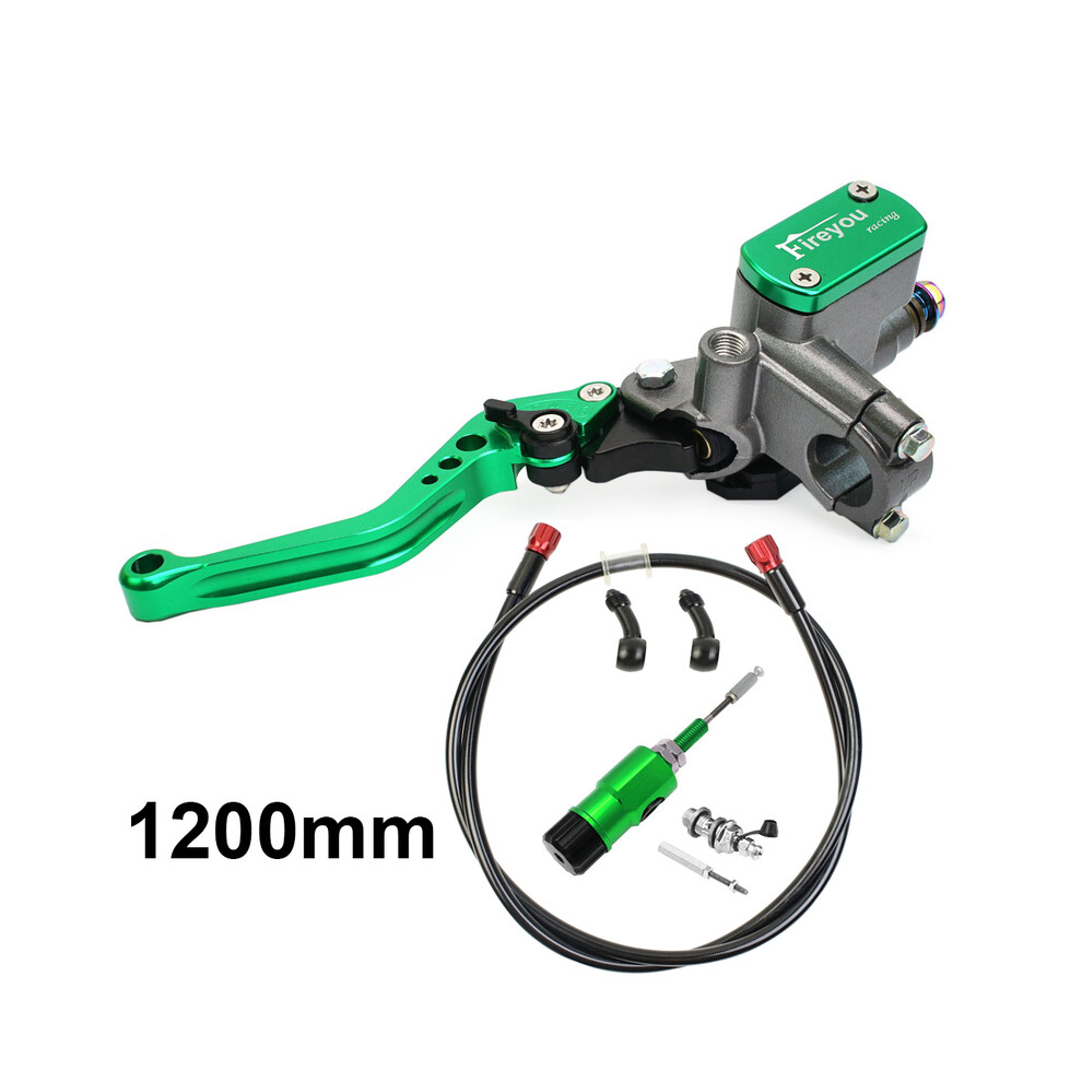 (Green) 7/8" 22Mm Motorcycle Cnc Hydraulic Clutch Kit Lever Master Cylinder 125 Green 9123213454178