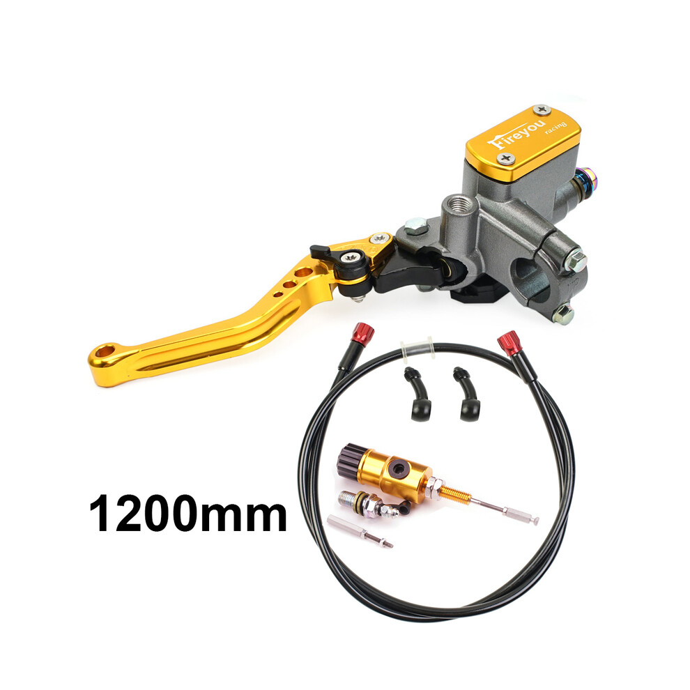 (Gold) 7/8" 22Mm Motorcycle Cnc Hydraulic Clutch Kit Lever Master Cylinder 125 Gold 9123213454185