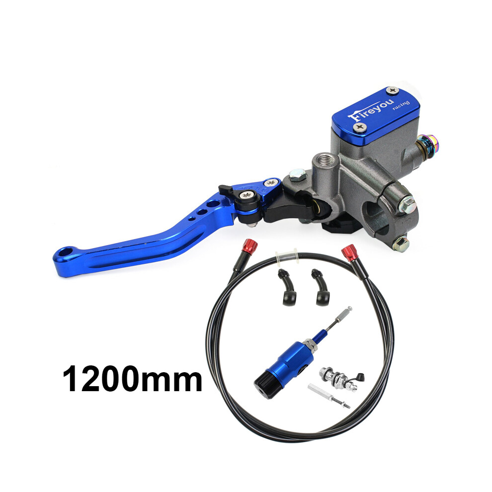(Blue) 7/8" 22Mm Motorcycle Cnc Hydraulic Clutch Kit Lever Master Cylinder 125 Blue 9123213454208