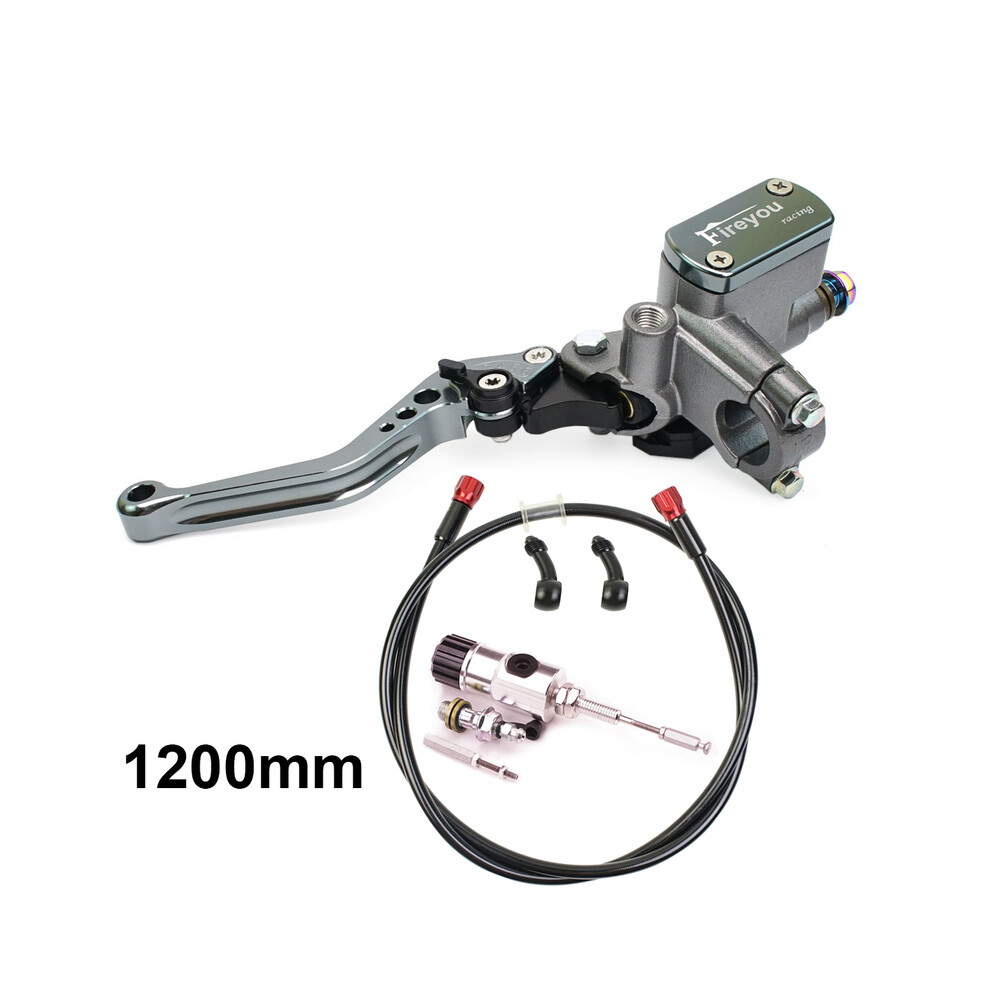 (Grey) 7/8" 22Mm Motorcycle Cnc Hydraulic Clutch Kit Lever Master Cylinder 125 Grey 9123213454222
