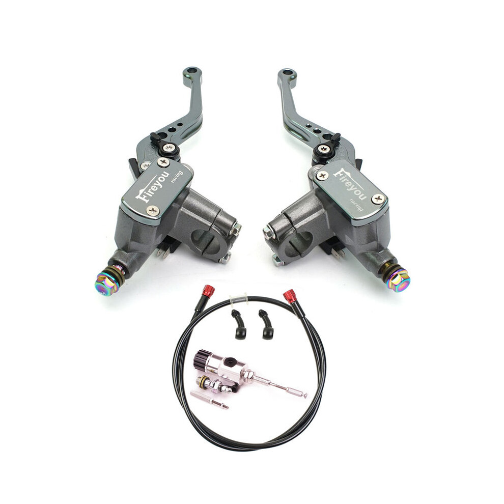 ( 1 Pair) 7/8" 22Mm Motorcycle Cnc Hydraulic Clutch Kit Lever Master Cylinder 125 Grey 9123213454239