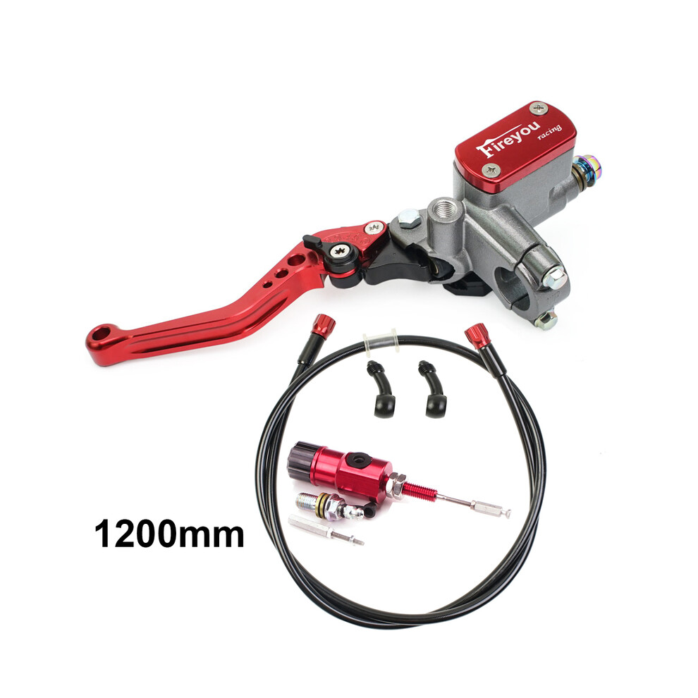 (Red) 7/8" 22Mm Motorcycle Cnc Hydraulic Clutch Kit Lever Master Cylinder 125 Red 9123213454192