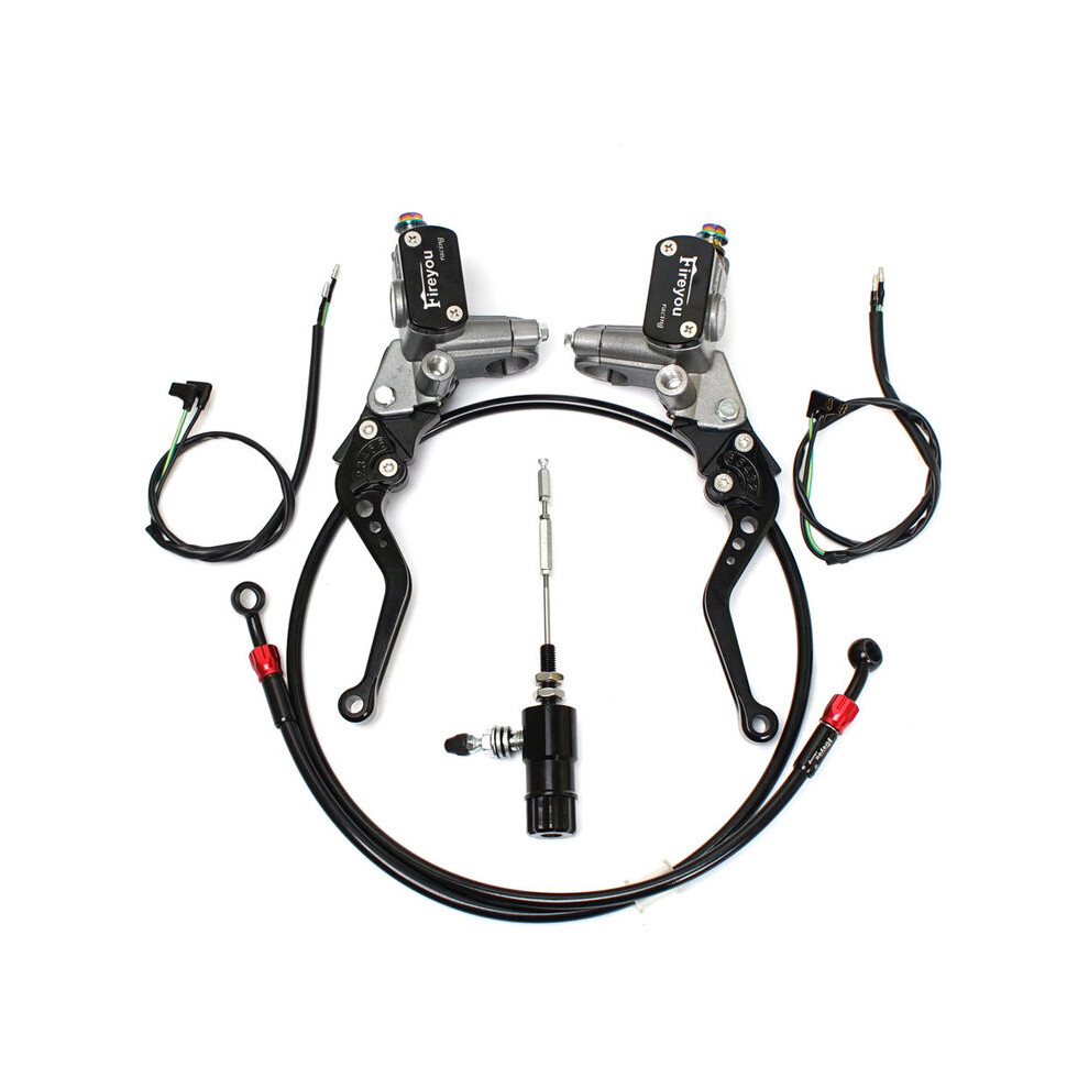 ( 1 Pair) 7/8" 22Mm Motorcycle Cnc Hydraulic Clutch Kit Lever Master Cylinder 125 Black 9123213454277