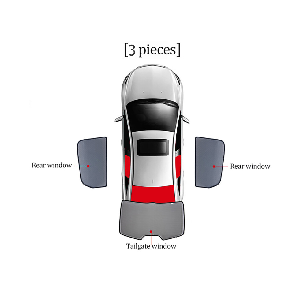 (3Pcs) For Subaru Forester Sh 2008-2013 Magnetic Car Sunshade Front Rear Windshield 8058963214547