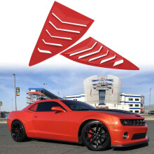 (Red) Side Vehicle Window Parts Window Scoop Louvers ABS Vehicle Window Parts