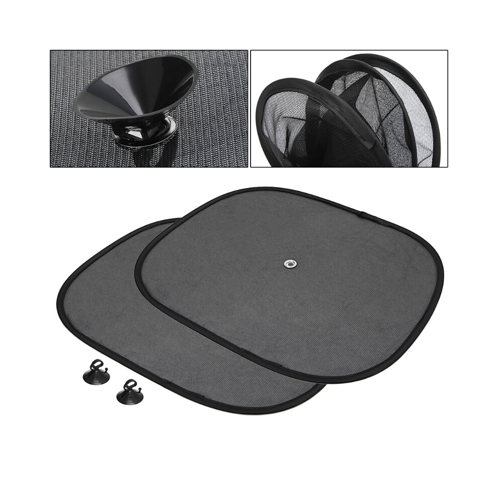 Maxpower 2Pcs Car Vehicle Window Parts Window Sunshade Sun Shade Visor Side Mesh