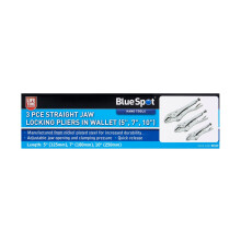Blue Spot Tools - 3 PCE Straight Jaw Locking Pliers In Wallet (5", 7", 10")