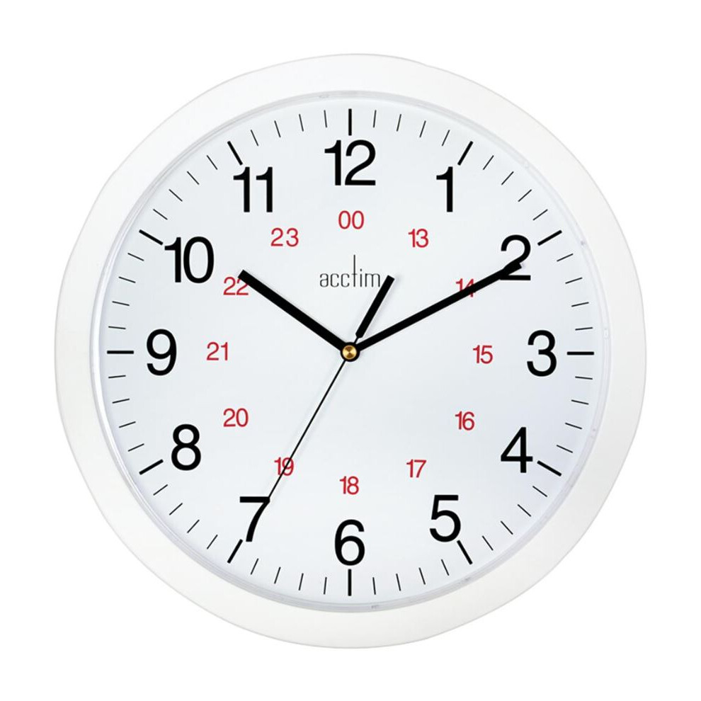 ACCTIM - Metro 35.5cm Quartz Movement Analogue Wall Clock, White