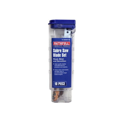 Faithfull Faithfull - Sabre Saw Blade Set, 10 Piece