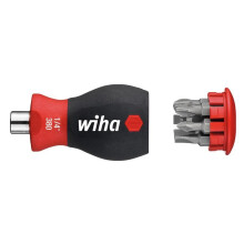Wiha - Magnetic SoftFinish Stubby Screwdriver with Bit Magazine (SL, PH)