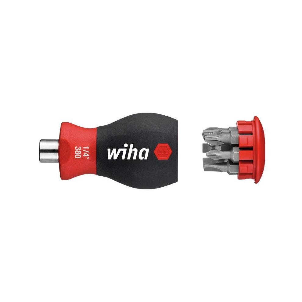 Wiha - Magnetic SoftFinish Stubby Screwdriver With Bit Magazine (SL, PH)