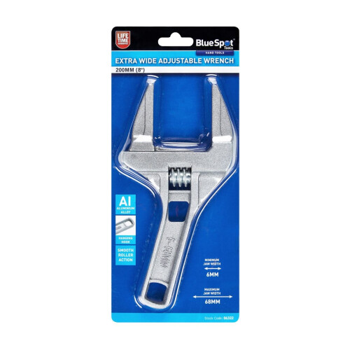 BlueSpot Blue Spot Tools - 200mm (8") Extra Wide Adjustable Wrench