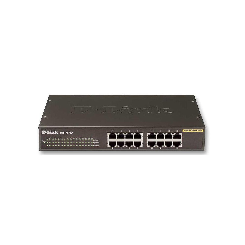D-LINK - 16-Port Fast Ethernet Unmanaged Desktop Switch