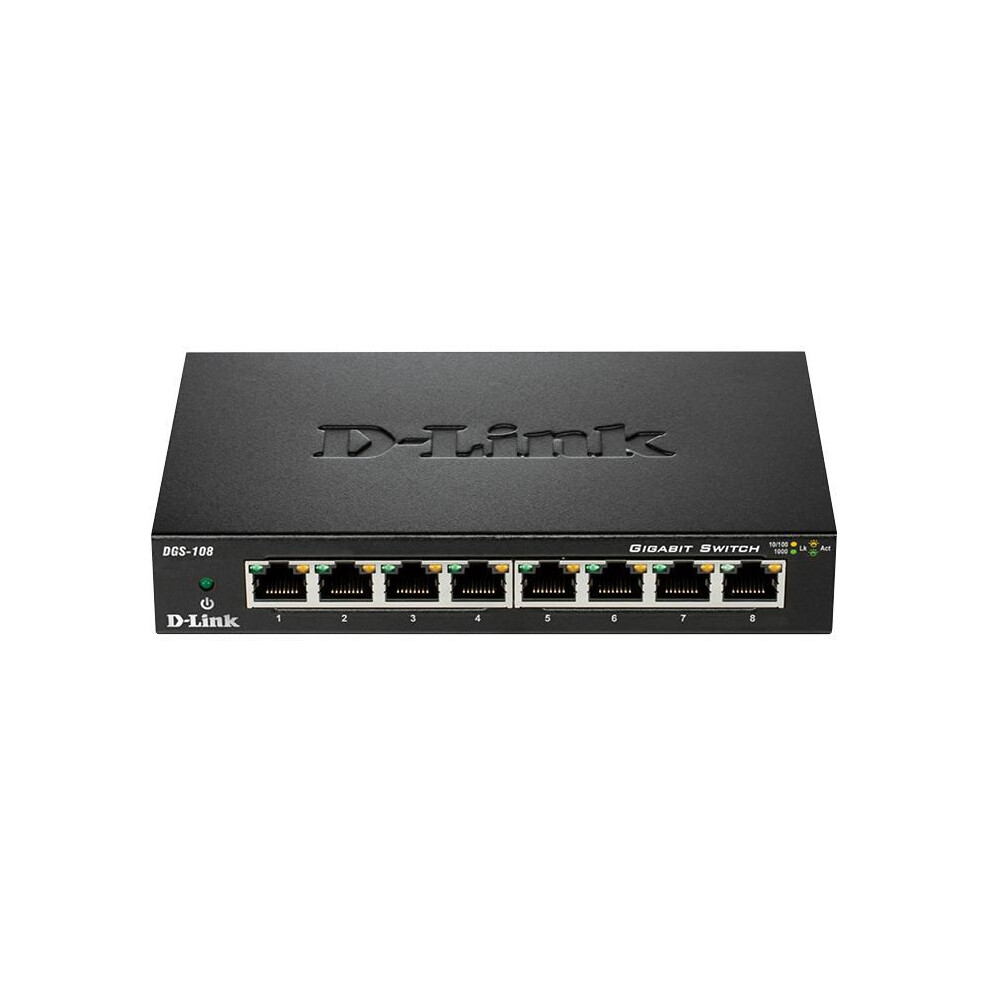 D-LINK - 8-Port Fast Ethernet Unmanaged Desktop Switch