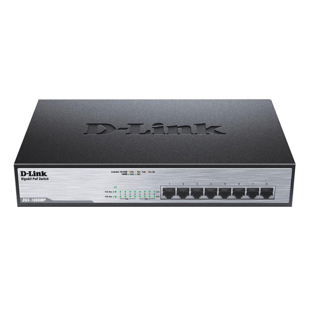 D-LINK - 8 Port Gigabit Max PoE Unmanaged Desktop Switch