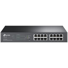 TP-LINK - 16-Port Gigabit Easy Smart Switch with 8 Port PoE