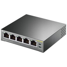 TP-LINK - 5 Port Fast Ethernet Desktop Switch with 4 Port PoE