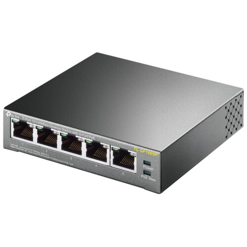 TP-LINK TP-LINK - 5 Port Fast Ethernet Desktop Switch with 4 Port PoE