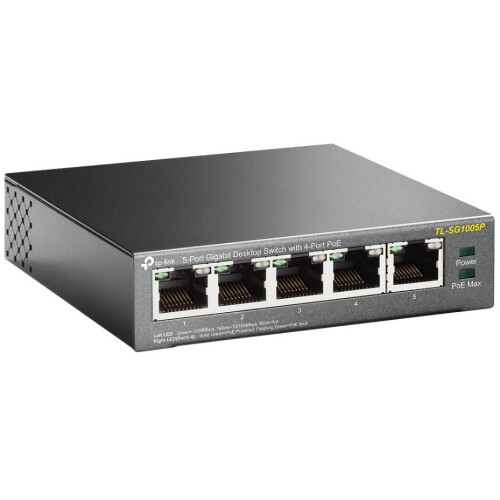 TP-LINK TP-LINK - 5 Port Gigabit Desktop Switch with 4 Port PoE