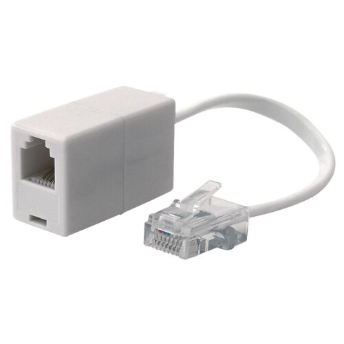 KAUDEN - RJ45 Plug to RJ11 Socket Line Adaptor