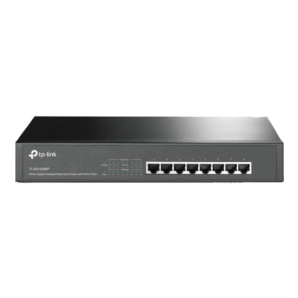 TP-LINK - 8 Port Gigabit Desktop / Rack Mount Switch with PoE+