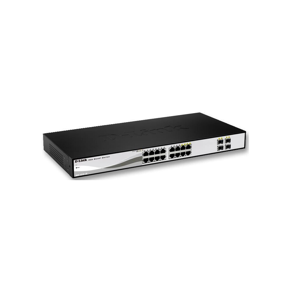 D-LINK - 16-Port Gigabit Smart Managed Switch with 4 SFP Ports - Fanless