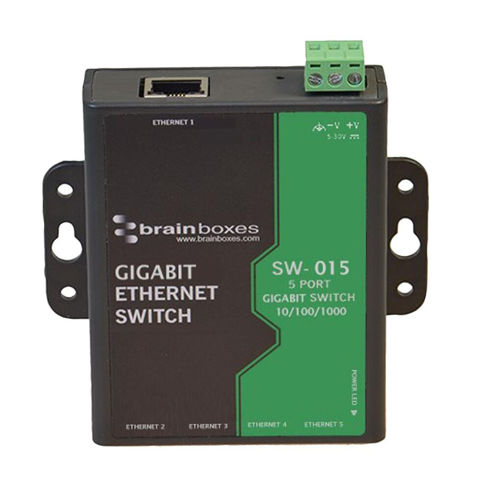 Brainboxes - 5 Port Industrial Giabit Ethernet Switch 3561124182197