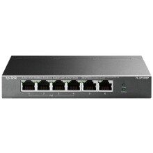 TP-LINK - 6 Port Fast Ethernet Desktop Switch with PoE+