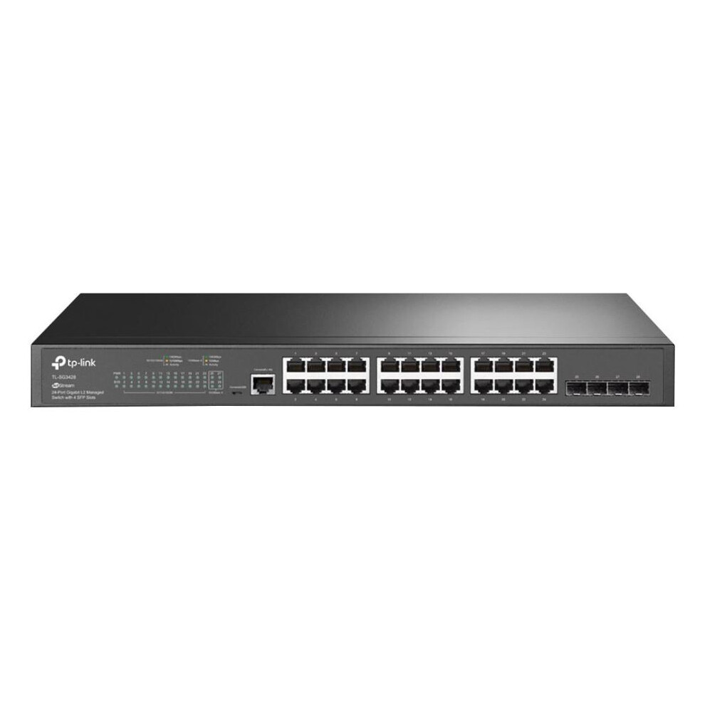 TP-LINK - JetStream 24 Port Gigabit Managed Switch with 4 SFP Slots