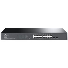 TP-LINK - JetStream 16 Port Gigabit Smart Switch with 2 SFP Slots