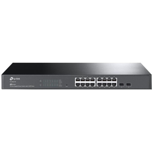 TP-LINK TP-LINK - JetStream 16 Port Gigabit Smart Switch with 2 SFP Slots