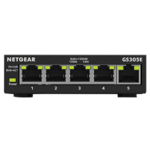 NETGEAR - 5 Port Gigabit Ethernet Managed Plus Desktop Switch