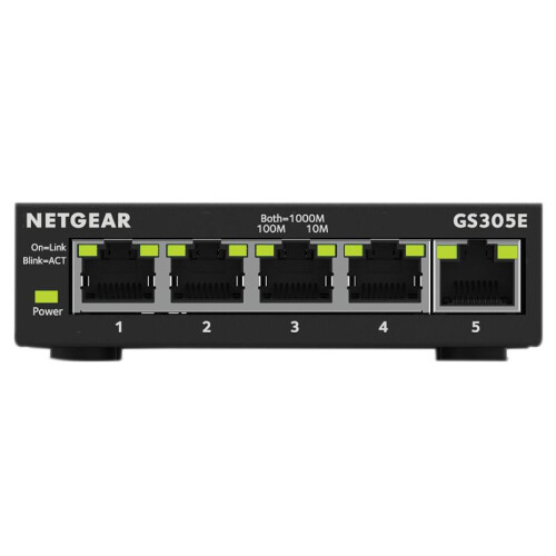 Netgear NETGEAR - 5 Port Gigabit Ethernet Managed Plus Desktop Switch