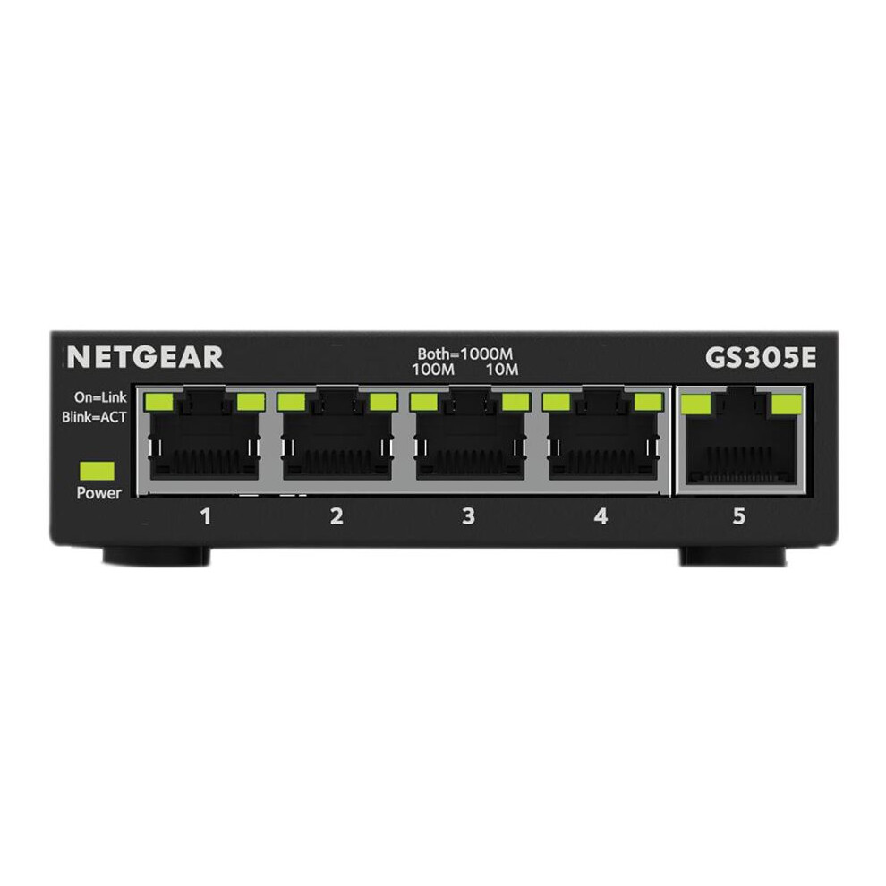 Netgear - 5 Port Gigabit Ethernet Managed Plus Desktop Switch