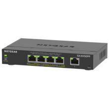 NETGEAR - 5 Port PoE+ Ethernet Plus Gigabit Managed Switch, 120W PoE Budget