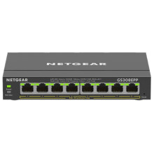 NETGEAR - 8 Port PoE+ Ethernet Plus Gigabit Managed Switch, 123W PoE Budget