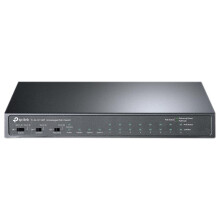 TP-LINK - 8 Port Fast Ethernet PoE+ Switch with Dual Gigabit Ports & SFP Slot