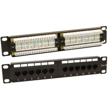 KAUDEN - 10" 1U Rack Mount 12 Port Cat6 Patch Panel