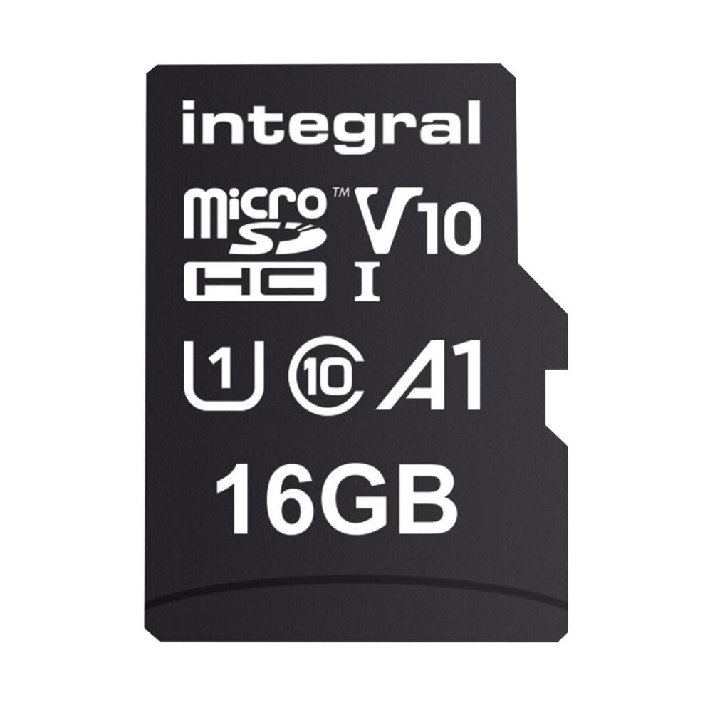 Integral - Microsdhc Uhs U1 V10 Memory Card 100Mb/S, 16Gb 3561184192914