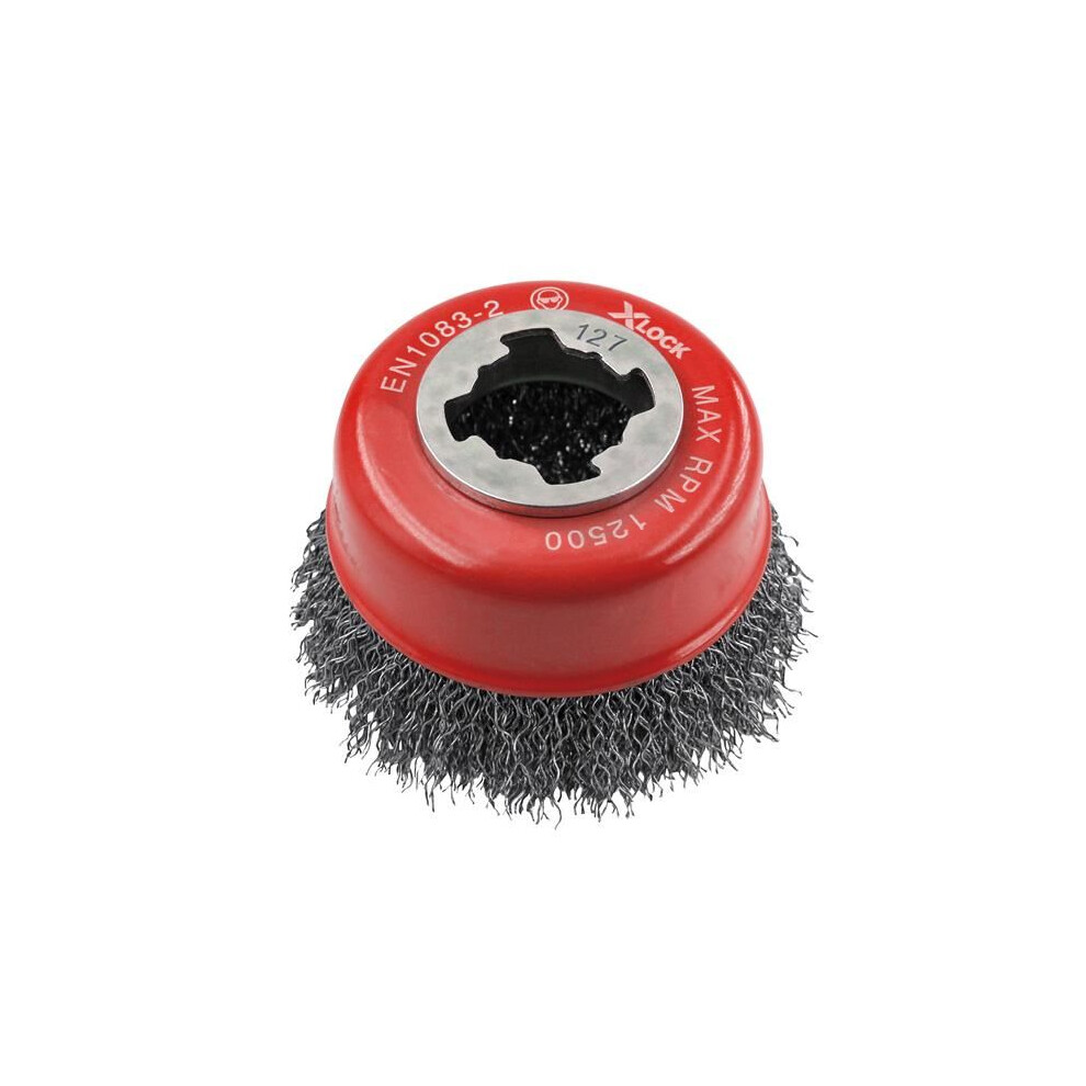 Faithfull - X-Lock Wire Cup Brush 75Mm M14x2, 0.30Mm Steel Wire