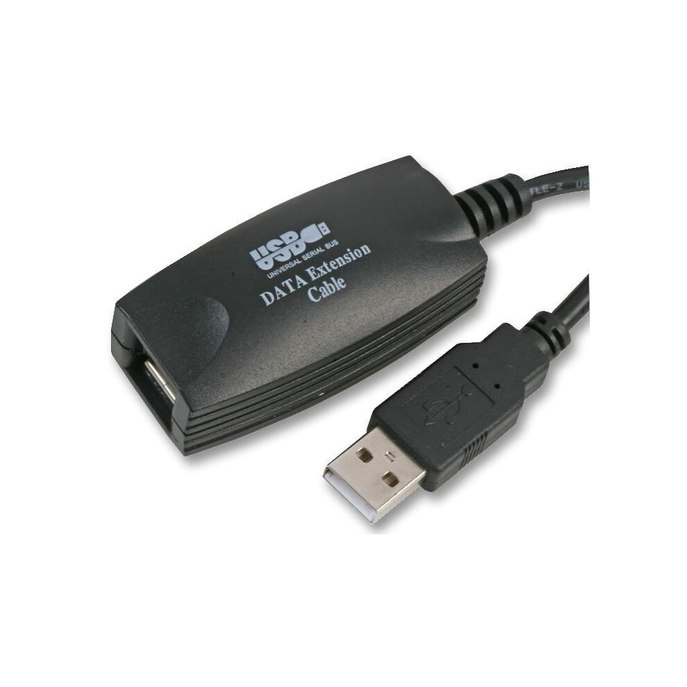 Pro Signal - Usb 2.0 A Male To Female Active Extension Lead, 5M Black 642610983832