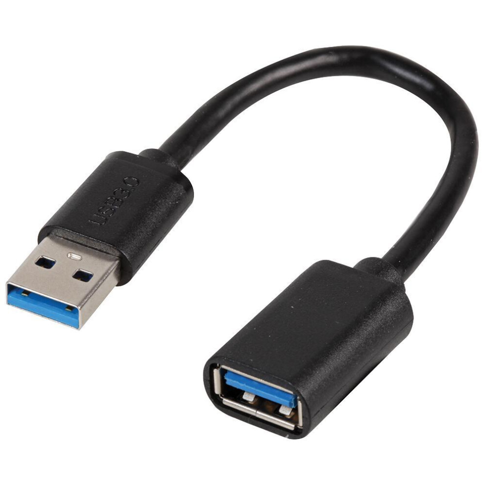 Pro Signal - Usb 3.0 A Male To Female Extension Lead, 0.15M Black 5051259205574